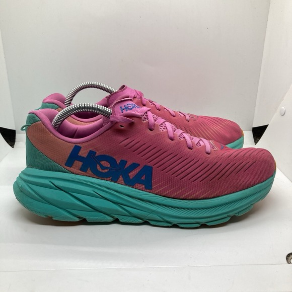 Hoka One One RINCON 3 Women 9.5B PHLOX PINK ATLANTIS Shoes Sneaker 1119396 PPAT - Picture 3 of 11